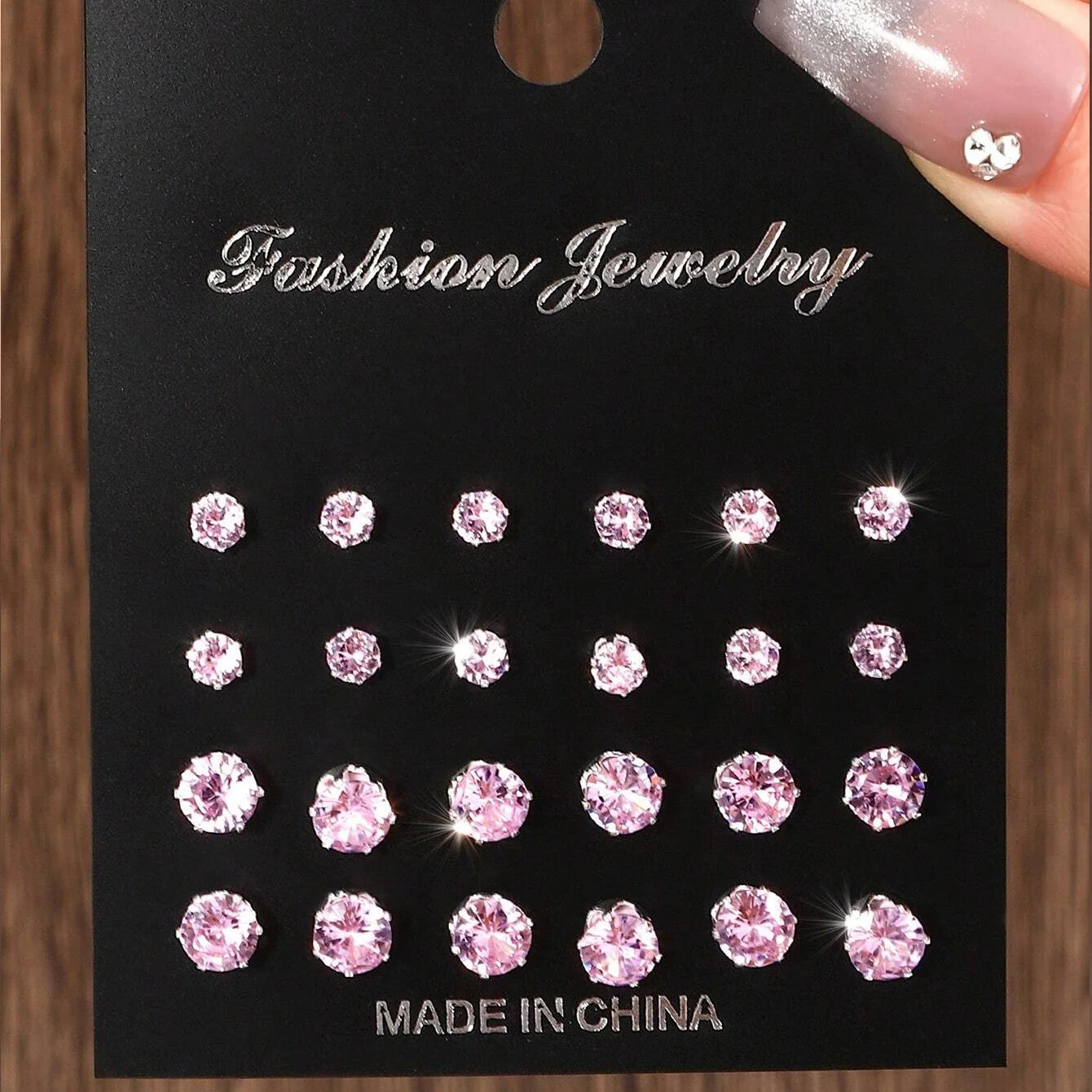 Pair Elegant Zirconia Earrings Set – Sparkly, Minimalist Studs for Gifting or Daily Wear