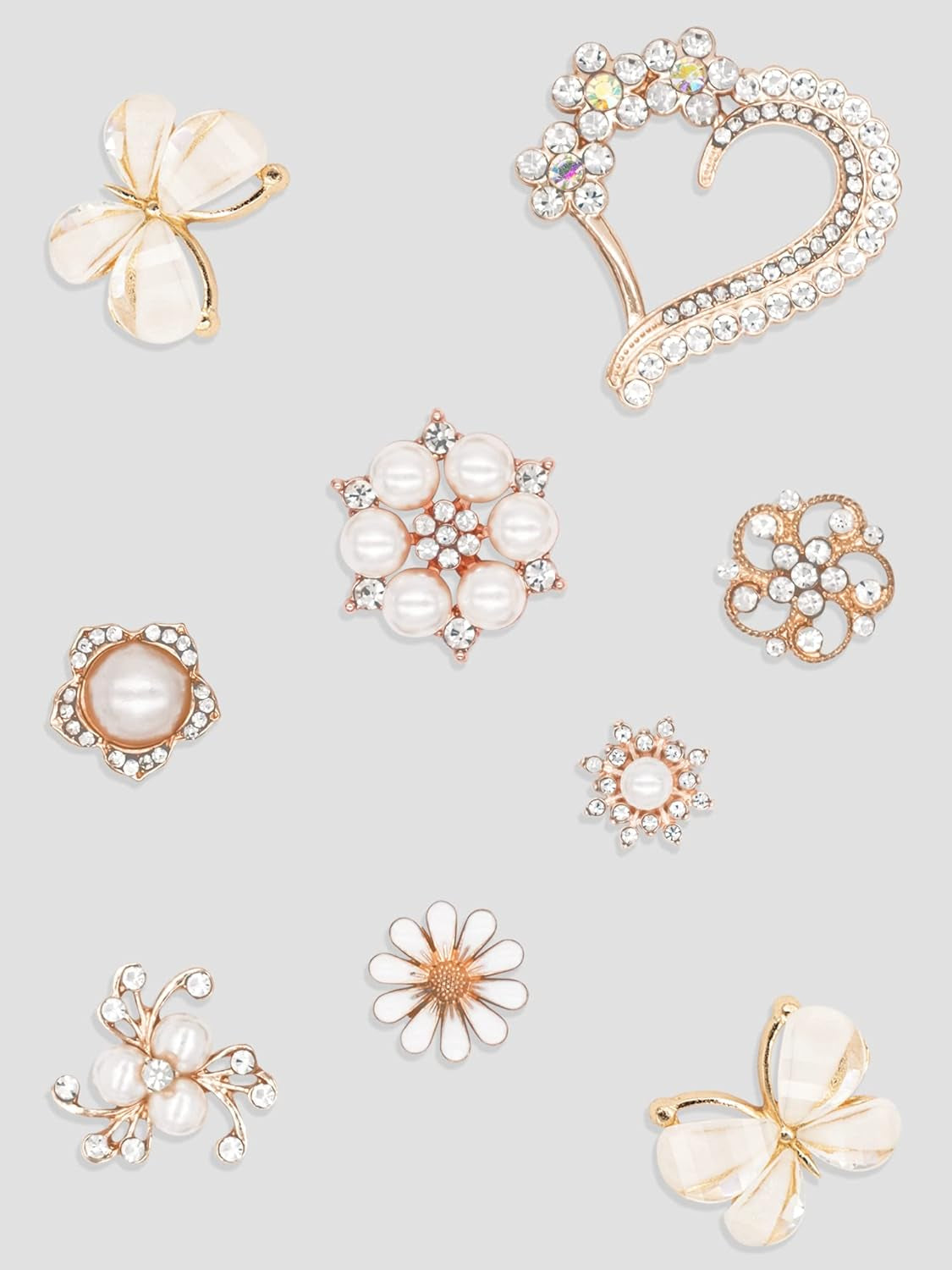 Bling Metal Shoe Charms – Chain Link Accessories for Shoes | Cute Decorative Gifts for Girls & Women