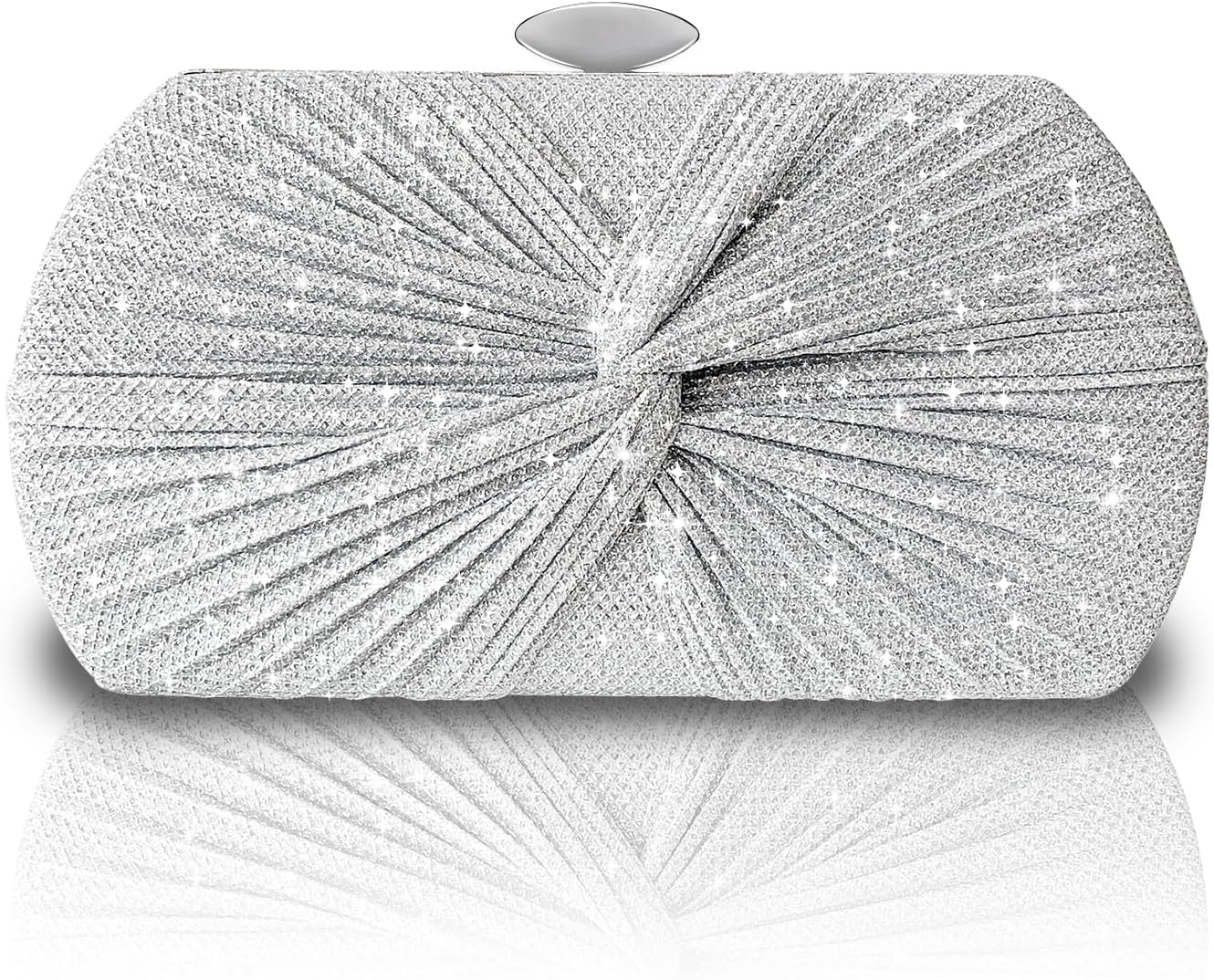 TOPALL Sparkly Rhinestone Purse – Silver Diamond Evening Bag with Adjustable Strap | Perfect for Parties, Prom & Luxe Nights Out