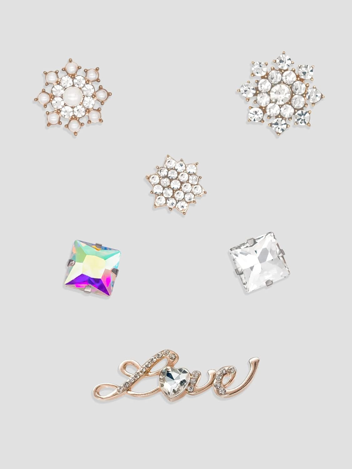 Bling Metal Shoe Charms – Chain Link Accessories for Shoes | Cute Decorative Gifts for Girls & Women