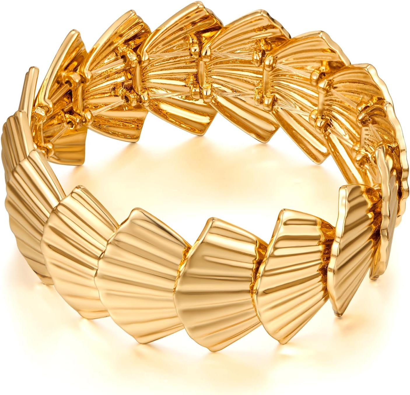 Chunky Gold Chain Bangle Bracelet – Fashion Hinge Cuff for Women | Bold, Elegant & Easy to Wear