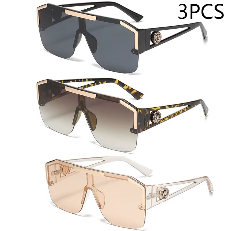 Oversized Square Sunglasses – Unisex UV400 Sports & Driving Shades (Multiple Colors)