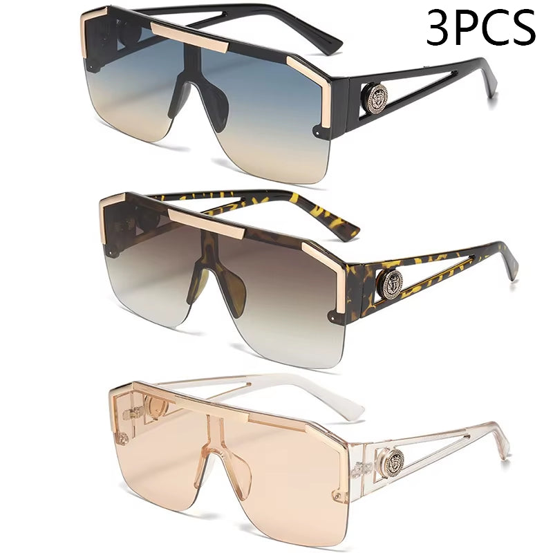 Oversized Square Sunglasses – Unisex UV400 Sports & Driving Shades (Multiple Colors)