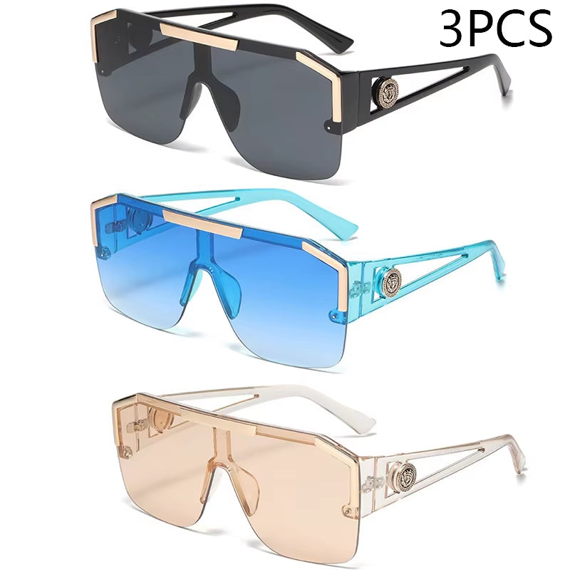 Oversized Square Sunglasses – Unisex UV400 Sports & Driving Shades (Multiple Colors)